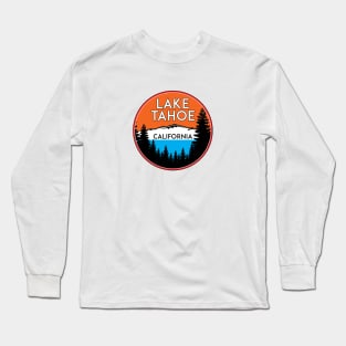 LAKE TAHOE CALIFORNIA REPUBLIC SKIING SKI LAKE BOAT BOATING BEAR SNOWBOARD Long Sleeve T-Shirt